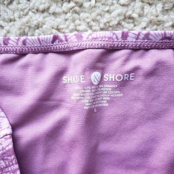 Shade & Shore Pink Ruffle Asymmetrical Bikini 2 Piece Summer Cute Set NWT - Picture 11 of 15